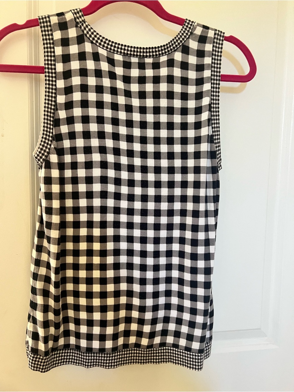 Talbots Black and White Gingham Sleeveless Tank - Picture 4 of 4